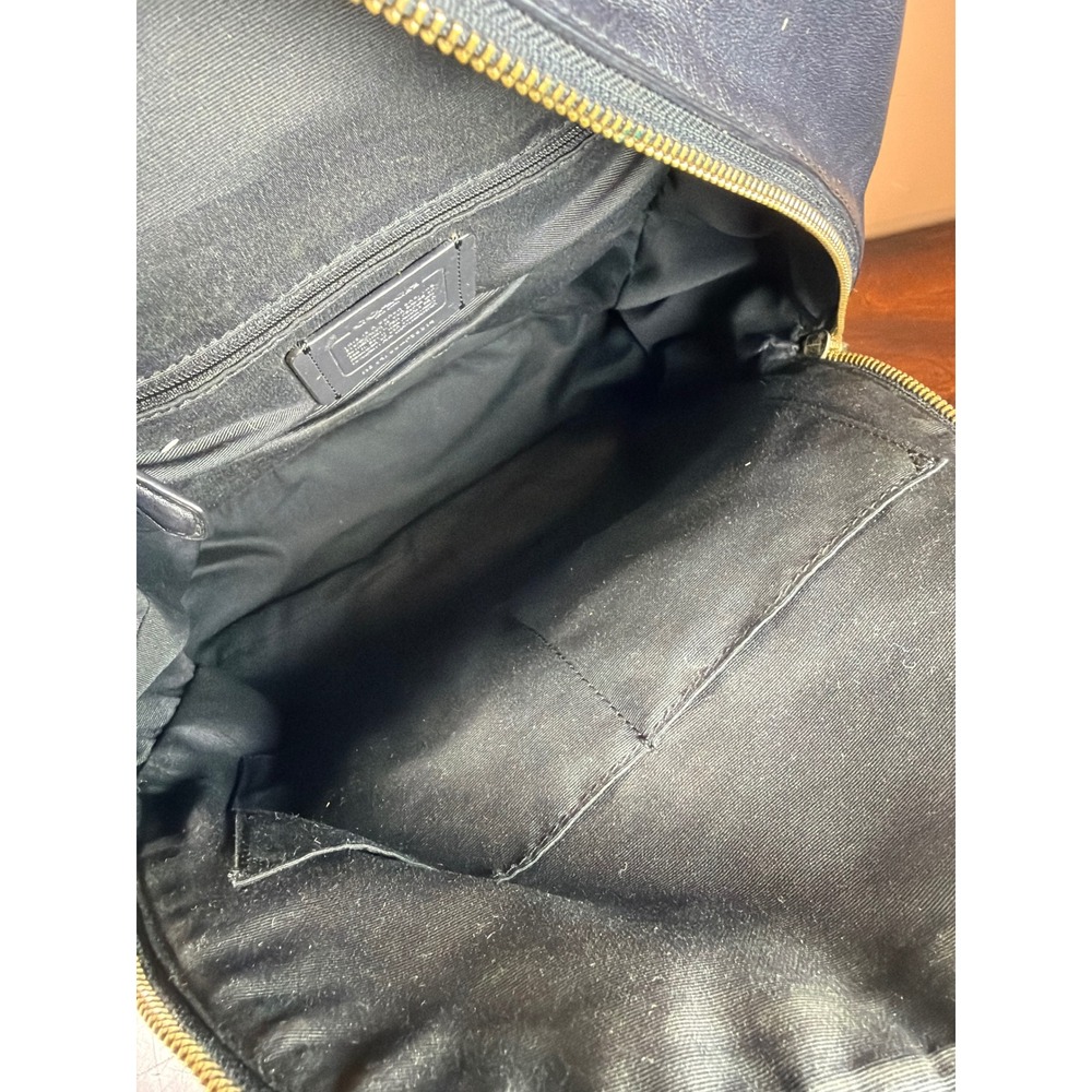 Coach Charlie Backpack Signature Canvas Black Brown Leather F58314 Large - Picture 8 of 9